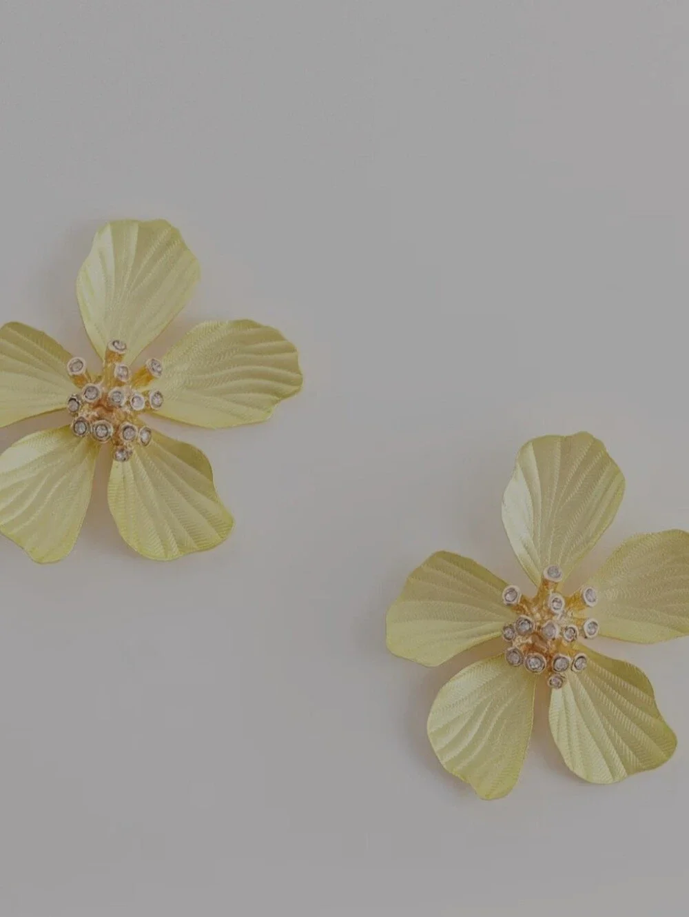 Aldo Gold Floral Crystal Drop Earrings - Picture 5 of 9